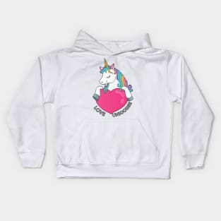 Love unicorse Kids Hoodie